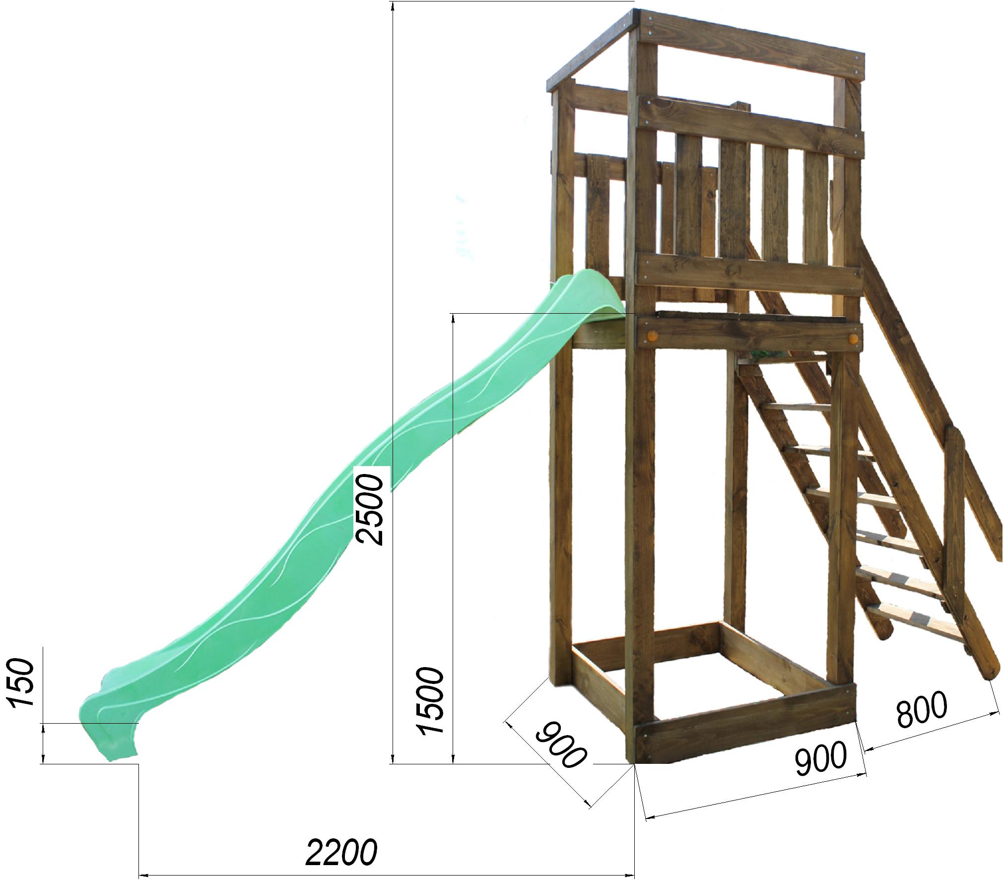 Скат для горки деревянный