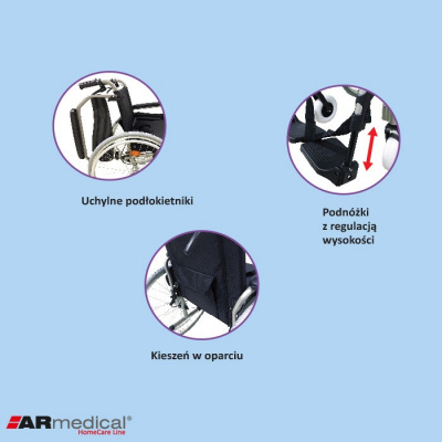 Инвалидная кресло-коляска ARmedical AR330 Dynamic