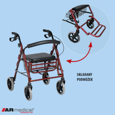 Ролятор функциональный ARmedical AR022 4-х колесный  COMFORT