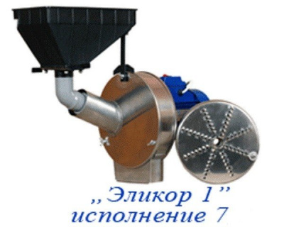 Кормоизмельчитель ЭЛИКОР-1 исполнение № 7 (зерно,фрукты и овощи)