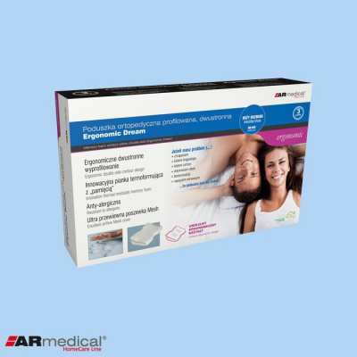 Подушка ортопедическая двухсторонняя Ergonomic Dream 54x33x12 / 6cm
