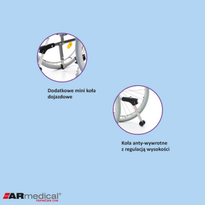 Инвалидная кресло-коляска ARmedical AR350 PRESTIGE