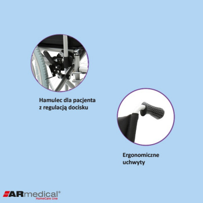 Инвалидная кресло-коляска ARmedical AR400 OPTIMUM