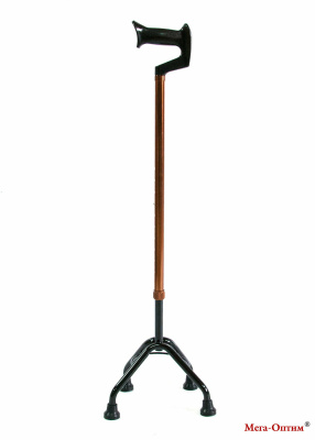 Трость с четырьмя ножками Оптим ТР4 со средним основанием