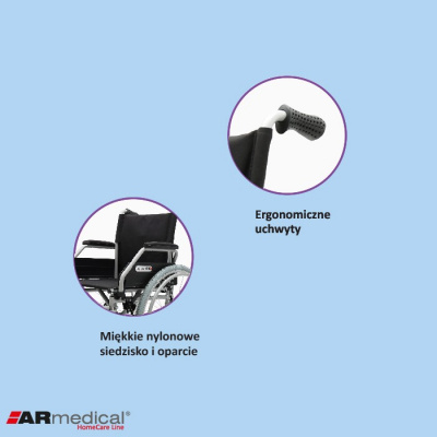 Инвалидная кресло-коляска ARmedical AR405 REGULAR (сталь)
