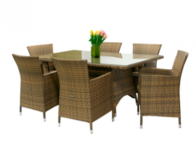 Стол и 6 кресел WICKER Garden4you 13332 0946