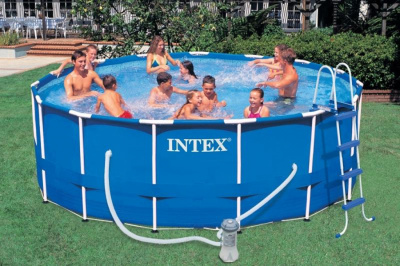 Бассейн каркасный с комплектом 457х122 см Metal Frame Intex 54946