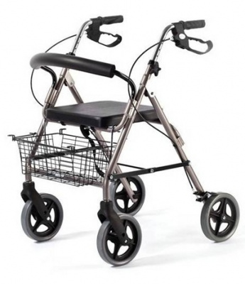 Ходунки-роляторы с ручным тормозом и корзиной Antar АТ 02010