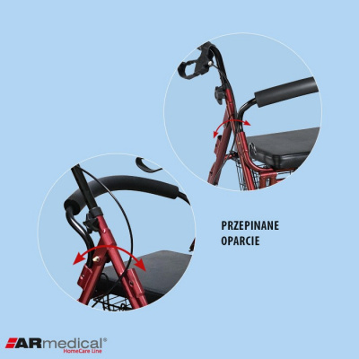 Ролятор функциональный ARmedical AR022 4-х колесный  COMFORT