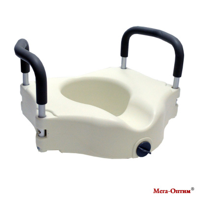 Насадка на унитаз с ручками Оптим SC7060B 12,5см